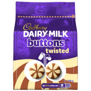 CADBURY DAIRY MILK BUTTONS TWISTED CHOCOLATE BAG 100G