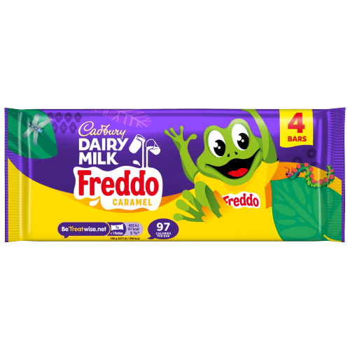CADBURY DAIRY MILK FREDDO CARAMEL CHOCOLATE BAR 4PK 78G