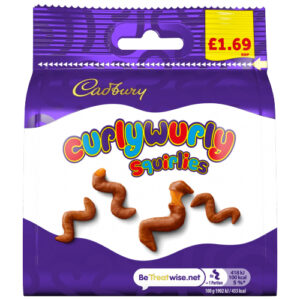 CADBURY CURLY WURLY SQUIRLIES BAG PMP £1.69 85G