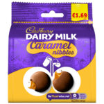CADBURY DAIRY MILK CARAMEL NIBBLES CHOCOLATE BAG PMP £1.69 85G
