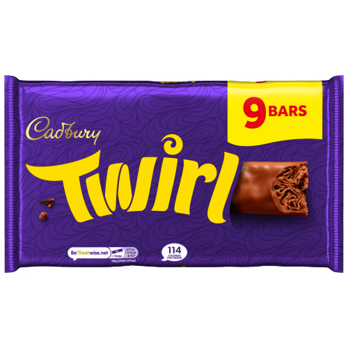 CADBURY TWIRL CHOCOLATE BAR 9PK 193.5G