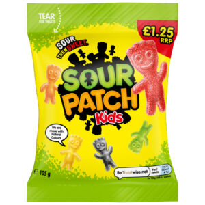 SOUR PATCH KIDS SWEETS BAG PMP £1.25 105G