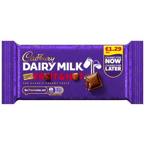 CADBURY DAIRY MILK FRUIT & NUT PMP £1.65 56G