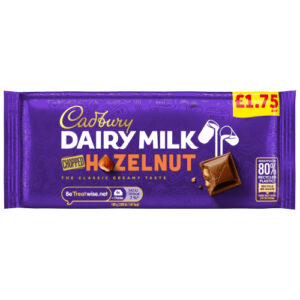 CADBURY DAIRY MILK CHOPPED NUT CHOCOLATE BLOCK PMP £1.75 95G