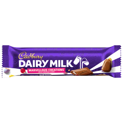 CADBURY DAIRY MILK MARVELLOUS CREATIONS JELLY POPPING C & Y SHELLS 47G