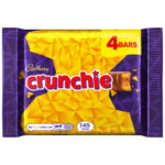 CADBURY CRUNCHIE CHOCOLATE BAR 4PK 128G