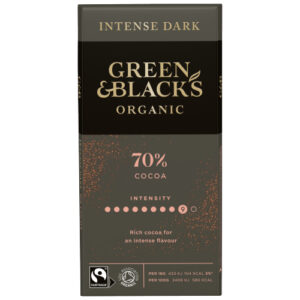 GREEN & BLACK'S ORGANIC 70% DARK CHOCOLATE BLOCK 90G