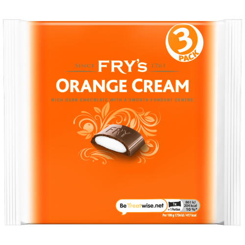 FRY'S ORANGE CREAM CHOCOLATE BAR 3PK 147G