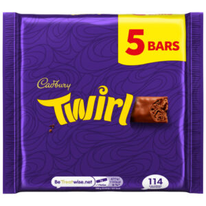 CADBURY TWIRL CHOCOLATE BAR 5PK 107.5G