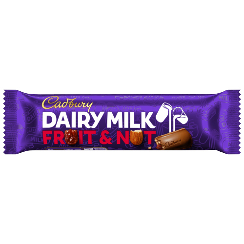 CADBURY DAIRY MILK FRUIT & NUT CHOCOLATE BAR 49G
