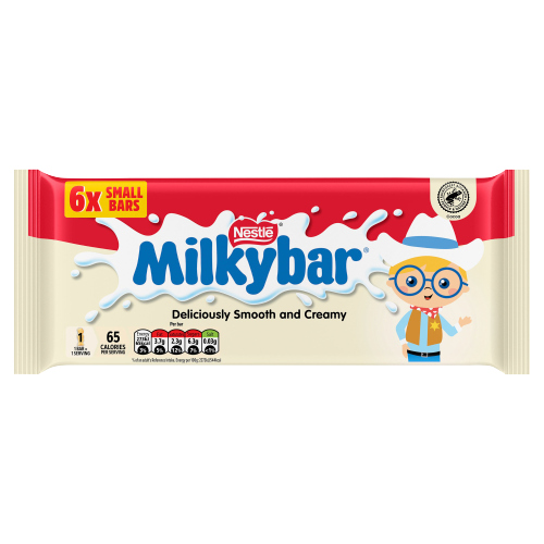 MILKYBAR KID WHITE CHOCOLATE BAR 6PK 72G