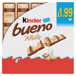 KINDER BUENO WHITE T1 5PK PMP £1.99 39G