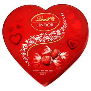 LINDT LINDOR MILK CHOCOLATE TRUFFLES HEART GIFT BOX 200G