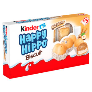 KINDER HAPPY HIPPO HAZELNUT CREAM BISCUIT 5PK 103.5G