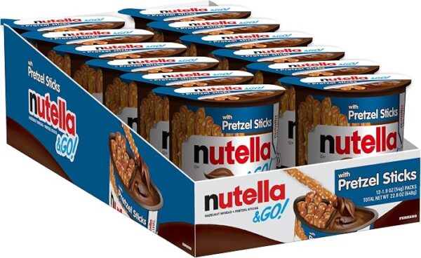 Nutella & Go Kids Snacks for Kids, Hazelnut Spread, 12 Pack, 1.9 oz