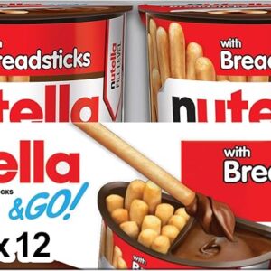 Nutella & Go Kids Snacks for Kids, Hazelnut Spread, 12 Pack, 1.8 Oz