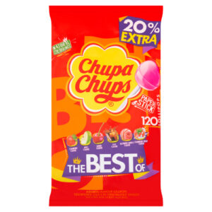 CHUPA CHUPS BEST OF REFILL BAGS 20% EXTRA FREE 120PK
