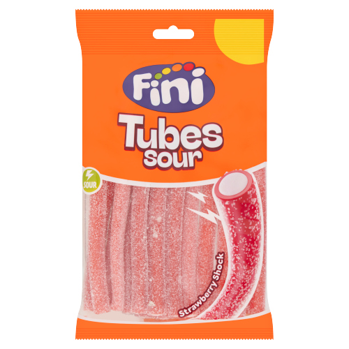 FINI STRAWBERRY SHOCK TUBES SOUR PMP £1.25 140G