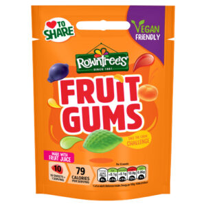 ROWNTREE'S FRUIT GUMS VEGAN SHARING BAG 150G