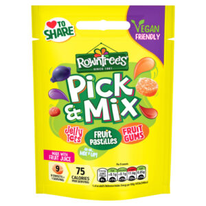 ROWNTREE'S PICK & MIX VEGAN FRIENDLY SWEETS SHARING BAG 150G