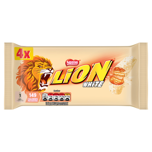 LION WHITE SNACK SIZE 4PK 120G