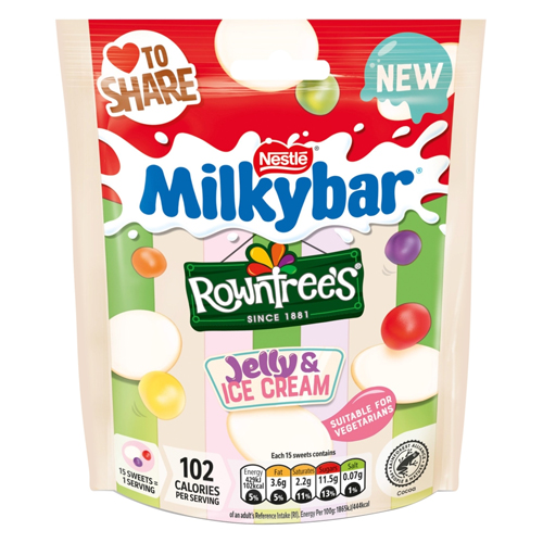 MILKYBAR ROWNTREE'S JELLY & ICE CREAM POUCH 95G