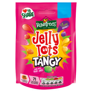 ROWNTREE'S JELLY TOTS TANGY SWEETS SHARING BAG 140G