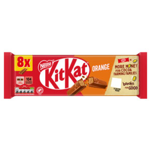 KITKAT F1 2 FINGER ORANGE CHOCOLATE BISCUIT BAR 8PK 165.6G