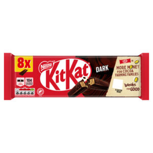 KITKAT F1 2 FINGER DARK CHOCOLATE BISCUIT BAR 8PK 165.6G
