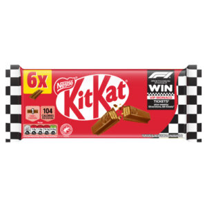KITKAT 2 FINGER MILK CHOCOLATE BISCUIT BAR 6PK 124.2G