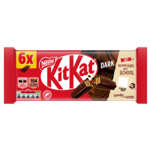 KITKAT 2 FINGER DARK CHOCOLATE BISCUIT BAR 6PK 124.2G