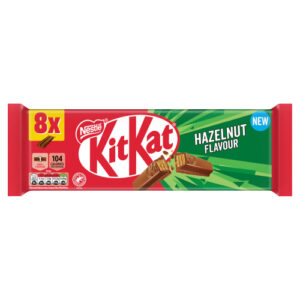 KITKAT 2 FINGER HAZELNUT CHOCOLATE BAR 8PK 165.6G