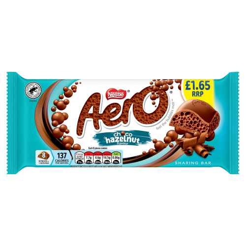 AERO HAZELNUT BLOCK PMP £1.65 90G