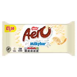 AERO MILKYBAR WHITE CHOCOLATE SHARING BAR PMP £1.50 90G-LAUNCH JULY-2026