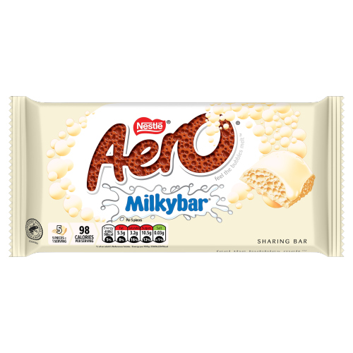 AERO MILKYBAR WHITE CHOCOLATE SHARING BAR 145G-LAUNCH JULY-2026