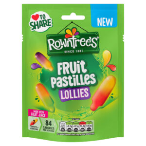 ROWNTREE'S FRUIT PASTILLES LOLLIES POUCH 130G