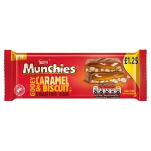 MUNCHIES CARAMEL & BISCUIT CHOCOLATE SHARING BLOCK PMP £1.25 87G