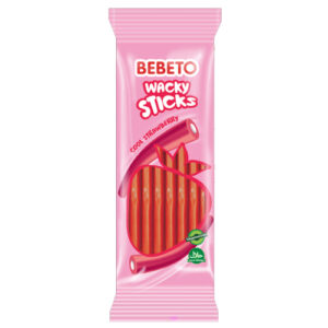 BEBETO WACKY STICKS STRAWBERRY 160G