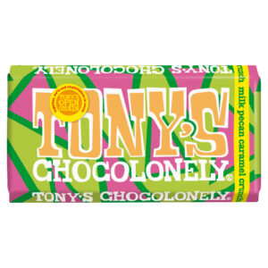 TONY'S CHOCOLONELY CHOCOLATE MILK PECAN CARAMEL CRUNCH BLOCK 180G