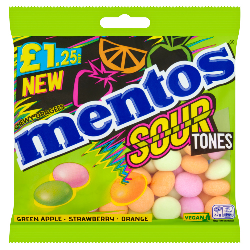 MENTOS SOUR BAG PMP £1.25 135G