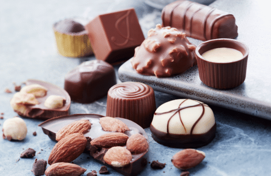 Filled chocolates and pralines