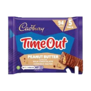 CADBURY TIMEOUT PEANUT BUTTER MILK CHOCOLATE WAFER 5PK- LAUNCH JUNE-2026