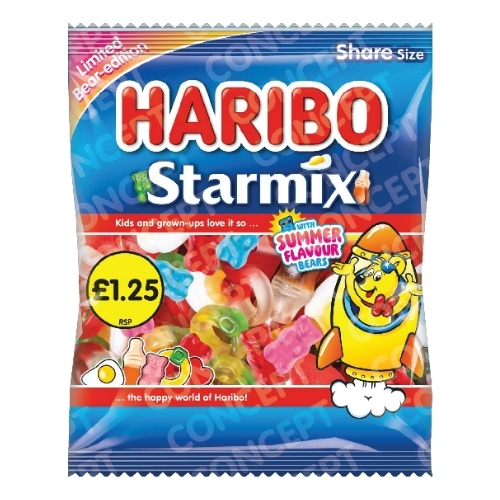HARIBO STARMIX SUMMER FLAVOUR BEARS PMP £ 1.25 140G- LAUNCH MAY-2026