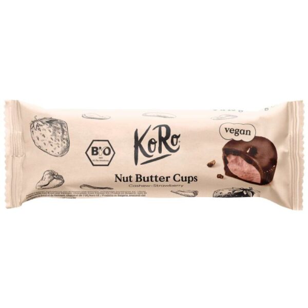 KoRo Organic Nut Butter Cups Cashew-Strawberry 3x13g