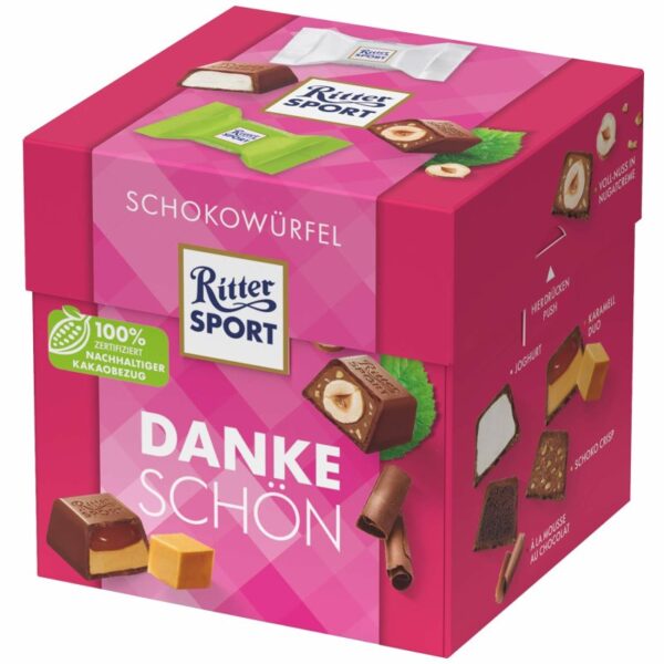 Ritter Sport Chocolate Cube Thank You 176g