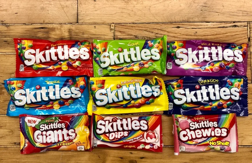 Assorted Skittles candy